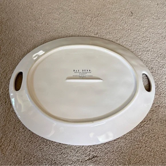 Rae Dunn Let Freedom Ring platter tray 15 x 12 inches - Picture 2 of 3